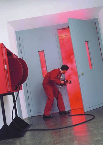 Die sogenannten Wandhydranten dienen der manuellen Brandbekämpfung. - Minimax