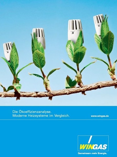 Cover der Wingas-Studie: “Die Ökoeffizienzanalyse. Moderne Heizsysteme im Vergleich.“ - Wingas - © Wingas
