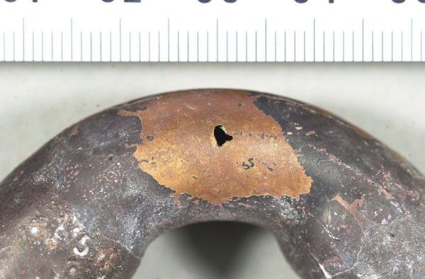 Korrosionsschaden an einem Kupferfitting. - Dekra