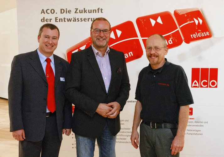 Referenten der ACO-Haustechnik-Fachsymposium: Johann Schaub, Dr. jur. Hans-Michael Dimanski und Bernd Prümer (v.l.). - ACO Haustechnik - © ACO Haustechnik
