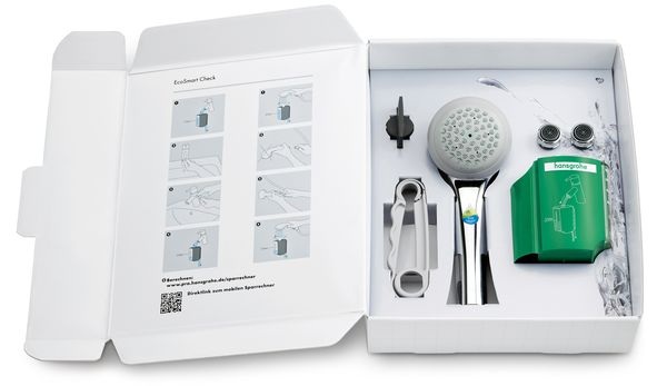 EcoSmart Check-Paket von Hansgrohe: Test-Ausstattung zum Wasser- und Kostensparen. - Hansgrohe - © Hansgrohe
