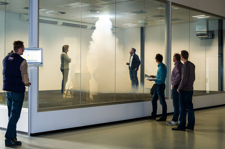 Prüf- und Demonstrationsraum im Forschungs- und Entwicklungszentrum für Emco Klima. - Emco Klima