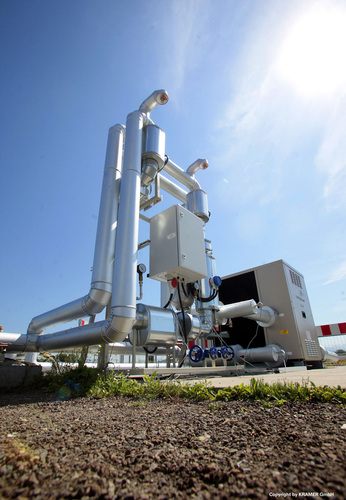 Die Absorptionskältemaschine der Versuchsanlage. - Kramer