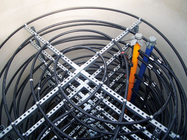 Geöffneter isocal-Eisspeicher für die Wärmepumpenanlage eines Einfamilienhauses. - Viessmann