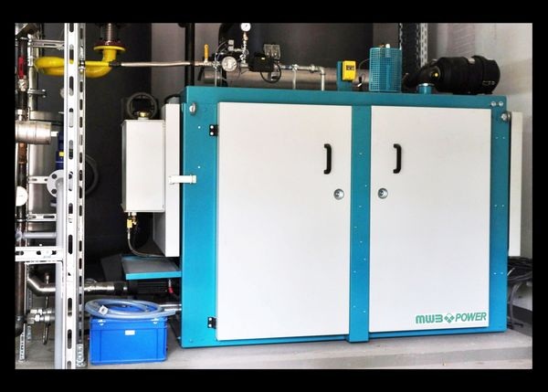 50-kW-PowerCube in einer Nahwärmeversorgung in Dresden. - MWB Power