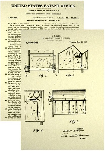 Originalpatent für eine Induktions-Klimaanlage 1915/19. - LTG - © LTG
Originalpatent für eine Induktions-Klimaanlage 1915/19. - LTG - © LTG