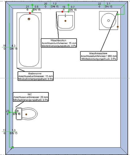 Grundrissplanung mit Wasser 3D PLUS. - Hottgenroth/ETU