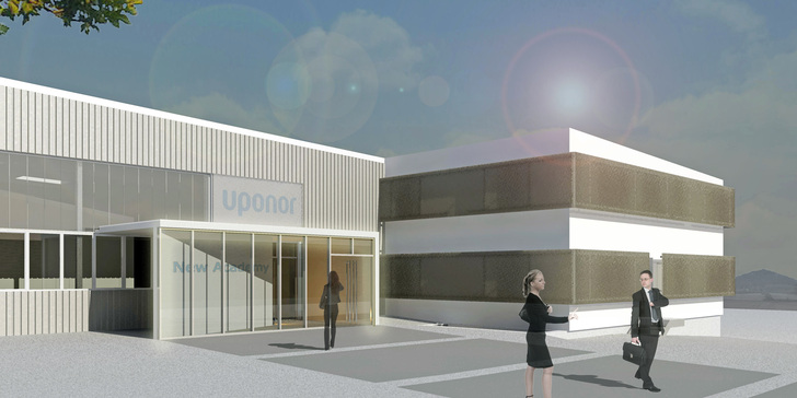 Die neue Uponor Academy in Haßfurt entsteht im ehemaligen Logistikzentrum des Unternehmens. - Uponor - © Uponor

