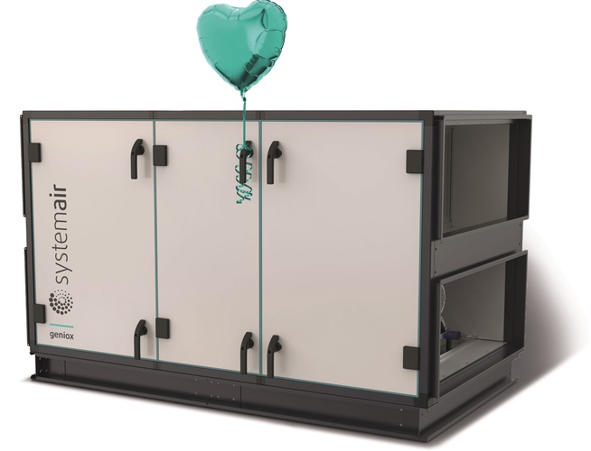 Systemair hat auf der ISH 2017 das neue Lüftungsgerät Geniox vorgestellt. - Sys