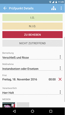 <p>Was auf der Baustelle per Android- oder iOS-App erfasst wird, …</p> - © : Cheqsite