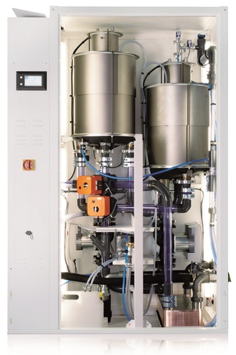 Der eChiller ist eine Kältemaschine, die Wasser als Kältemittel nutzt. Durch eine Weiterentwicklung soll das Einsatzgebiet auf die herkömmliche Gebäudeklimatisierung erweitert werden. - Efficient Energy GmbH (Feldkirchen)