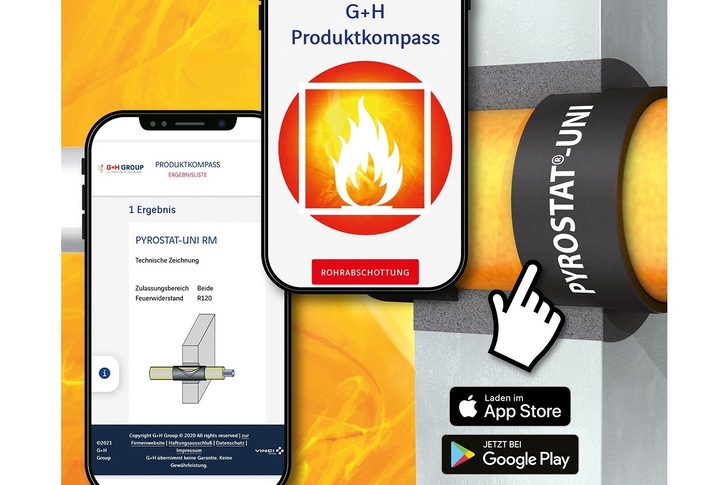 G+H Isolierung - Brandschutz-App für Pyrostat-UNI
