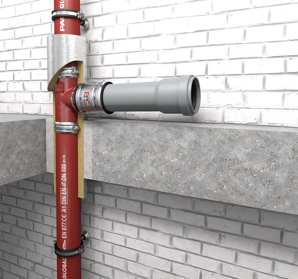 Saint-Gobain HES: SVB bei seitlichem Anschluss.