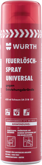 Würth: Feuerlöschspray universal. - © Bild: Würth
