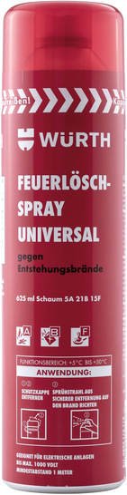 Würth: Feuerlöschspray universal.
