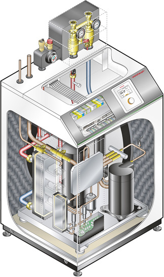 Weishaupt: Innengerät der Wärmepumpe WWP LB Biblock. - © Bild: Weishaupt
