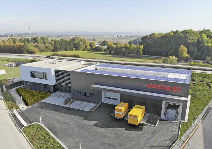 Die neue Weishaupt-Niederlassung Regensburg liegt in direkter ­Verkehrsanbindung zur Autobahn A93 und zur Bundesstraße B16.