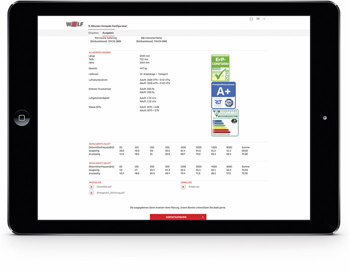 Wolf: 5-Minuten-Kompakt-Konfigurator. - © Bild: Wolf
 Wolf: 5-Minuten-Kompakt-Konfigurator.