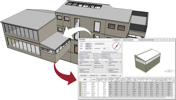 Data Design System: DDS-CAD 15 mit bidirektionaler Schnittstelle zur Equa-Softwarelösung Esbo für die Kühllastberechnung nach VDI 2078 bzw. zu Simulationen in diesem Bereich.