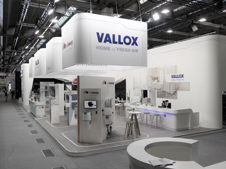 Vallox-Messestand auf der ISH 2019. Für 2020 hat das Unternehmen der Messewelt eine Absage erteilt. - © Vallox
