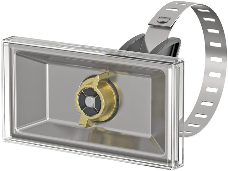 Simplex: Schilderhalter mit Spannband. - © Bild: Simplex
 Simplex: Schilderhalter mit Spannband.