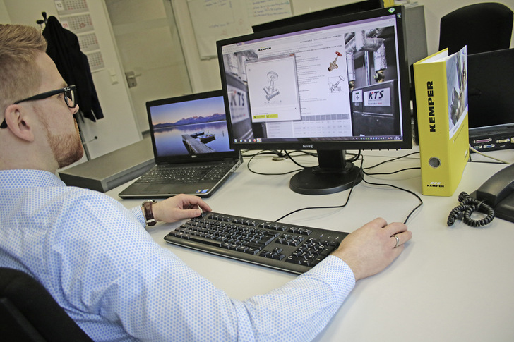 Kemper: CAD-Zeichnungen im Onlinekatalog.