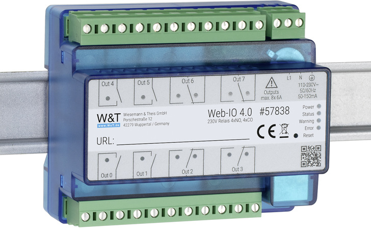 W&T: Web-IO 4.0 230-V-Relais. - © Bild: W&T
