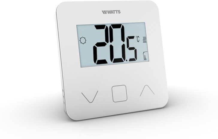 Watts: Funk-Thermostat mit Touchscreen. - © Bild: Watts Water Technologies
