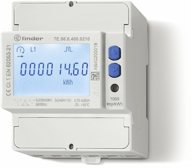 Finder: 7E-Wirkstromzähler. - © Bild: Finder
 Finder: 7E-Wirkstromzähler.