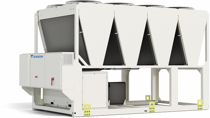 Daikin-Kaltwassersatz mit dem Kältemittel R32.