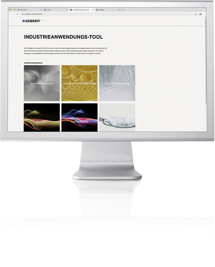 Geberit: Industrieanwendungs-Tool.