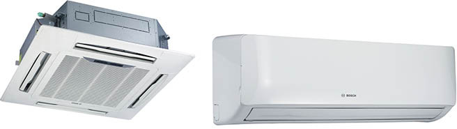 Bosch: 4-Wege-Kassette AF-4C und Wandgerät AF-W.