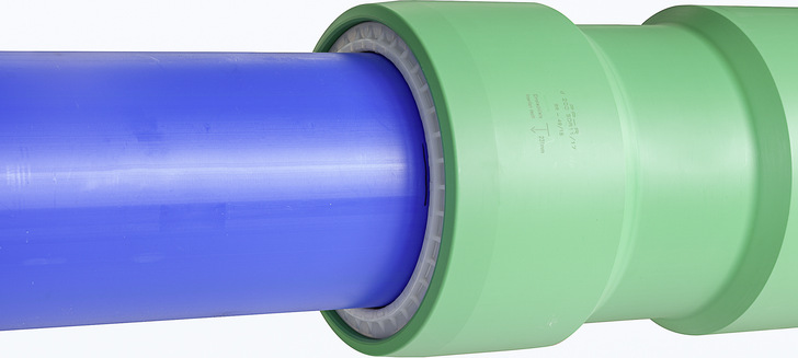 aquatherm: Steckmuffe für „blue pipe“-Systeme. - © Bild: aquatherm
