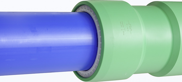 aquatherm: Steckmuffe für „blue pipe“-Systeme.