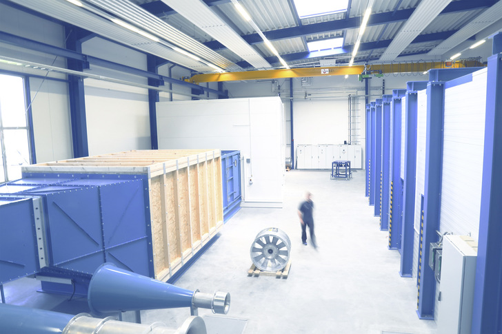 Der Kammerprüfstand mit Hallraum bei Systemair in Boxberg-Windischbuch. - © Bild: Systemair
 Der Kammerprüfstand mit Hallraum bei Systemair in Boxberg-Windischbuch.