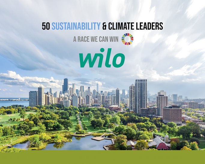 Wilo ausgewählt als einer von weltweit „50 Sustainability & Climate Leaders”, eine globale Initiative der Vereinten Nationen und Bloomberg zum Thema Nachhaltigkeit und Klimaschutz. - © WILO SE
