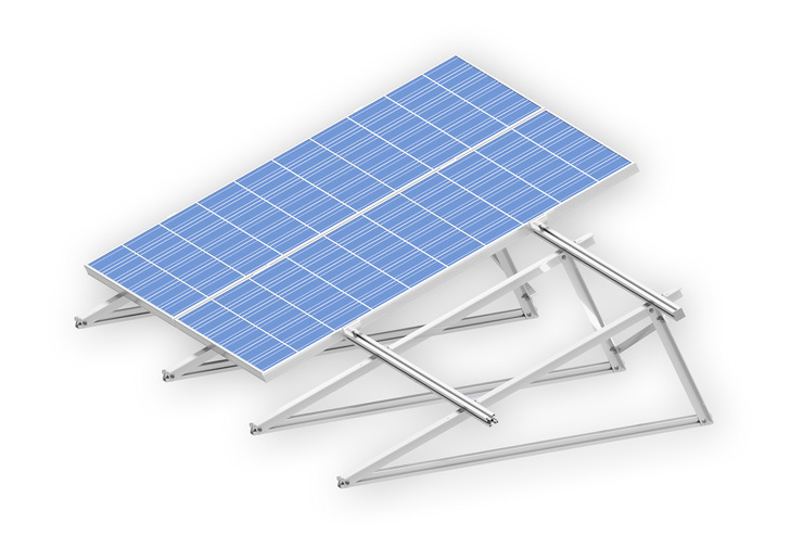 Altec-Aufständerung-mit-PV-Modul. - © Altec Metalltechnik
