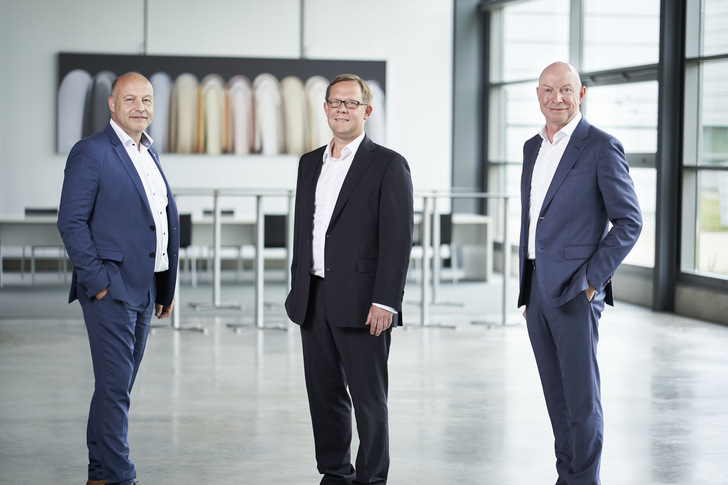 Matthias Dornbracht, Stefan Gesing, Andreas Dornbracht (v. l.).