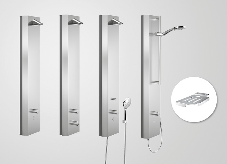 Schell: Edelstahl-Duschpaneel Linus Inox.