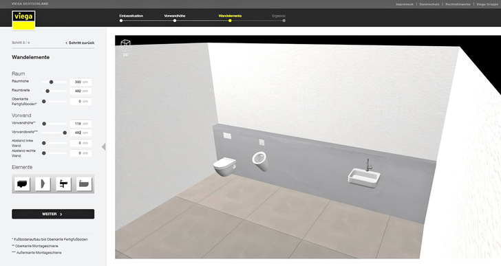 Viega: Konfigurator Prevista Dry Plus.
