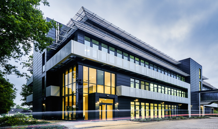 Doyma-Verwaltungsgebäude am Hauptsitz in Oyten.