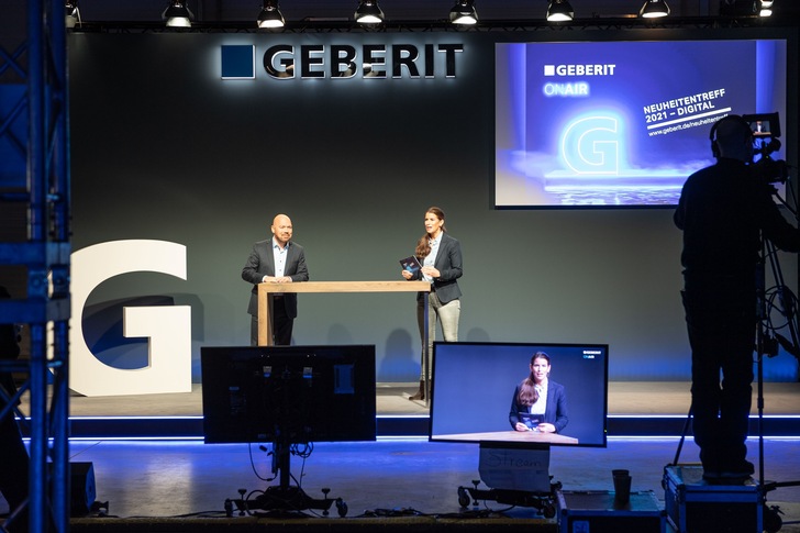 Produktneuheiten hautnah erleben: Geberit präsentiert live „on Air“ die wichtigsten Neuprodukte 2021. - © Geberit
