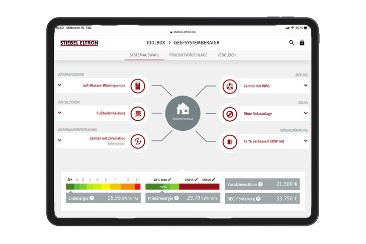 Stiebel Eltron: GEG-Systemberater. - © Stiebel Eltron
