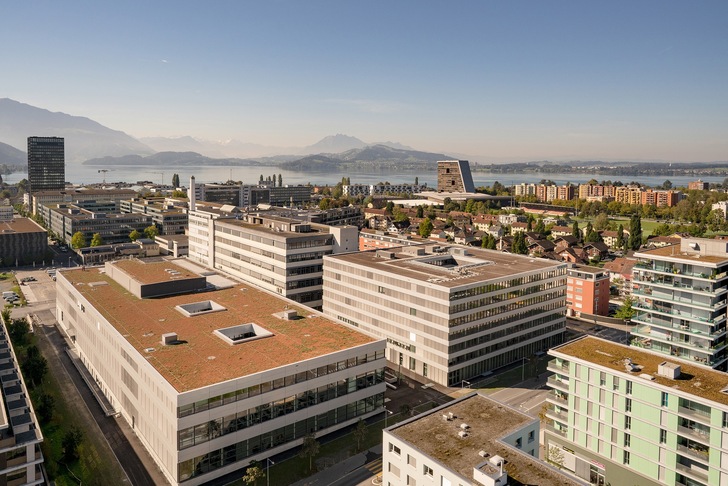Siemens-Smart-Infrastructure-Campus in Zug, Schweiz.