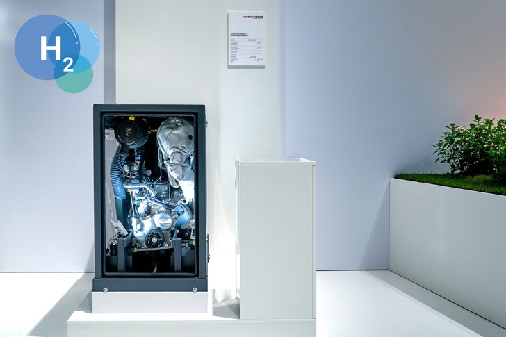 Die komplette neoTower-Modellreihe von RMB/Energie ist für bis zu 40 Vol.-% Wasserstoff-Beimischung zum Erdgas geeignet.