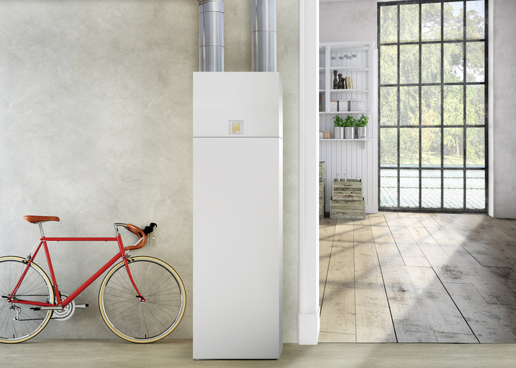 Panasonic: Kombi-Hydromodul mit aufgesetztem Lüftungsmodul.