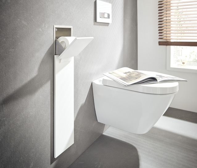 emco Bad: asis pure wird nahezu bündig in die Wand eingebaut.