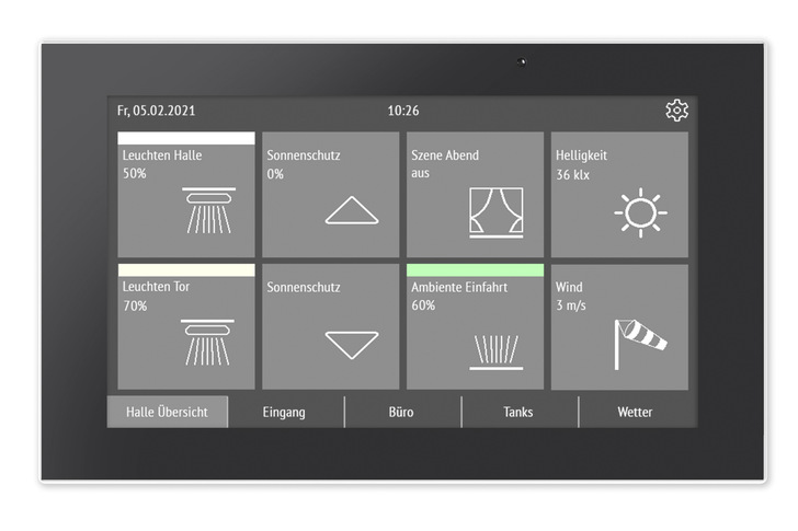 Elsner: Bedien- und Anzeigepanel Fabro KNX.