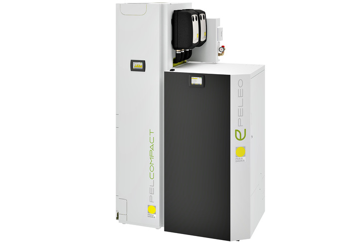 Paradigma: Pelcompact mit Holzpellet-Heizkessel Peleo.