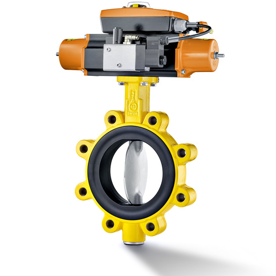 Ebro Armaturen: Absperrklappen Z 014-A mit Antrieb EB SYS.